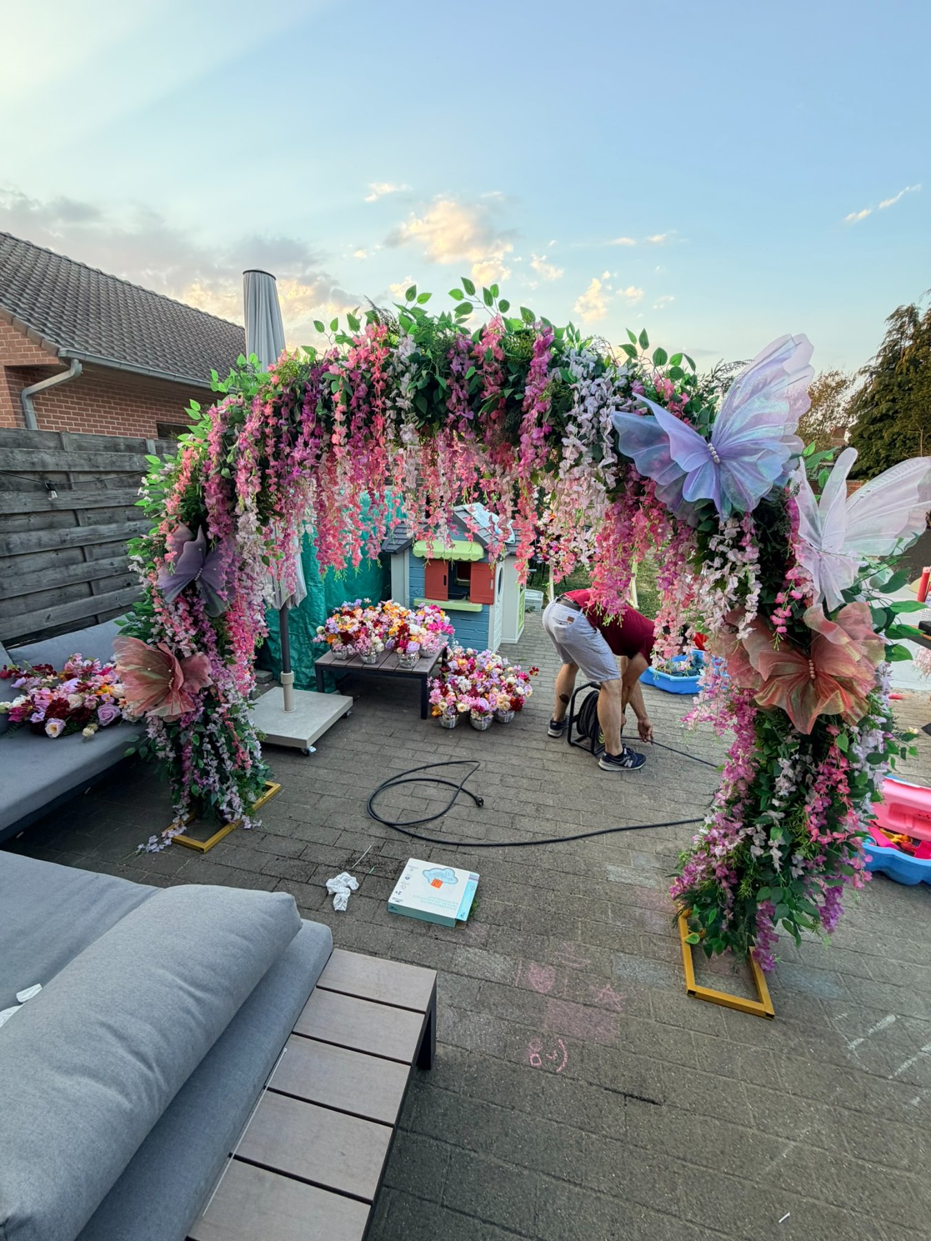 Structuur bloemenboog